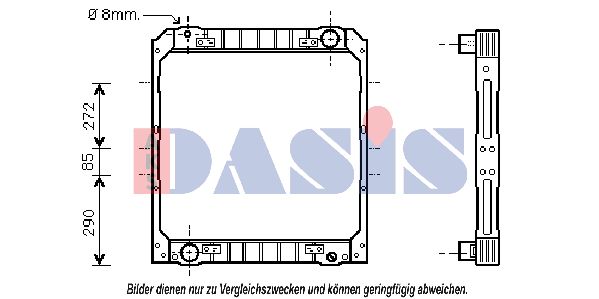 AKS DASIS Radiaator,mootorijahutus 400550N